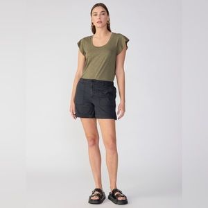 NWT Sanctuary Switchback Cargo Rolled Cuff Shorts Worn Black Size 31
